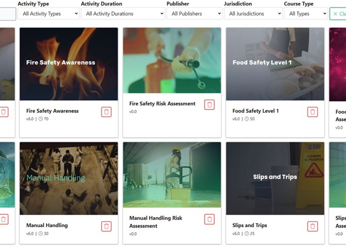 E learning courses with option to add more and include your own content.