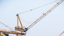 construction site with cranes