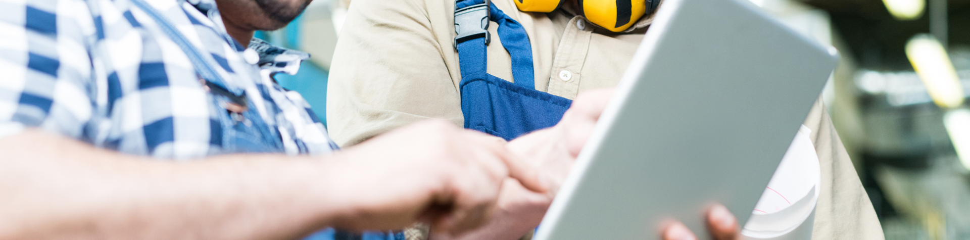 Health and Safety professionals looking at tablet software