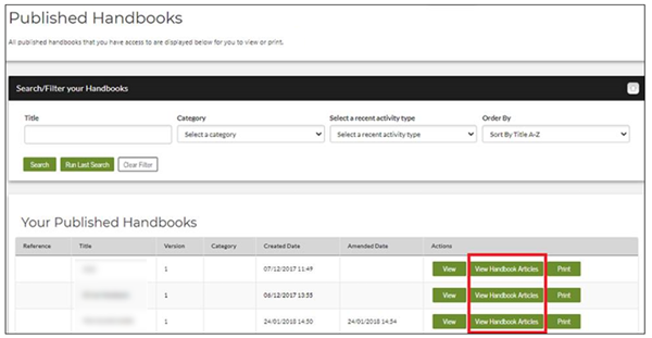Published Handbooks